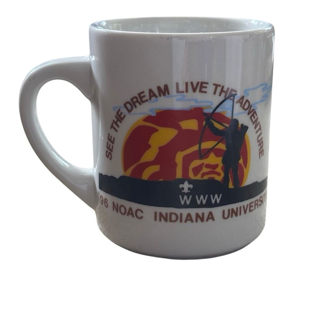 VTG 1996 NOAC Coffee Mug Order of the Arrow Indiana University BSA Boy Scouts